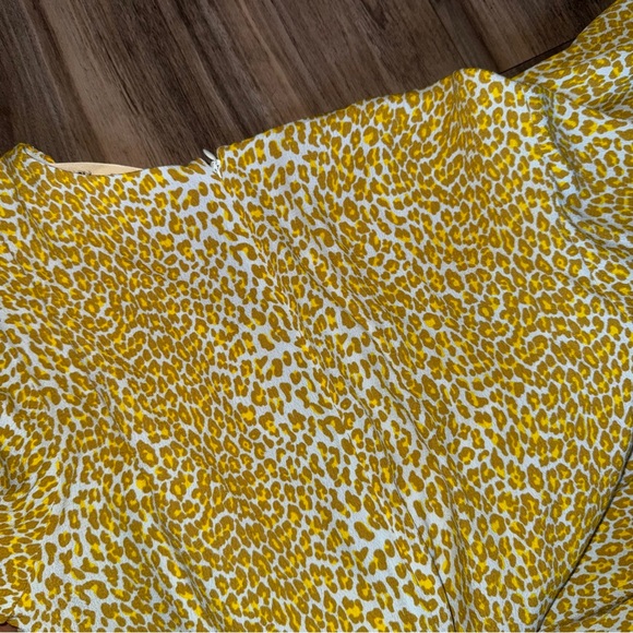Diane Von Furstenburg Idris Yellow leopard-print crepe midi dress - Picture 9 of 9